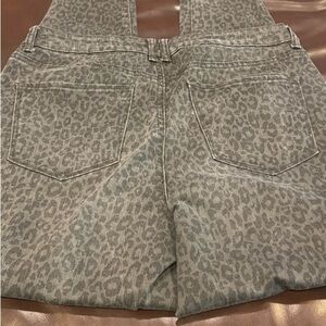 Jolt Gray & Black Leopard Print Denim Jeans Indie Sleaze Animal Print Y2K Grunge